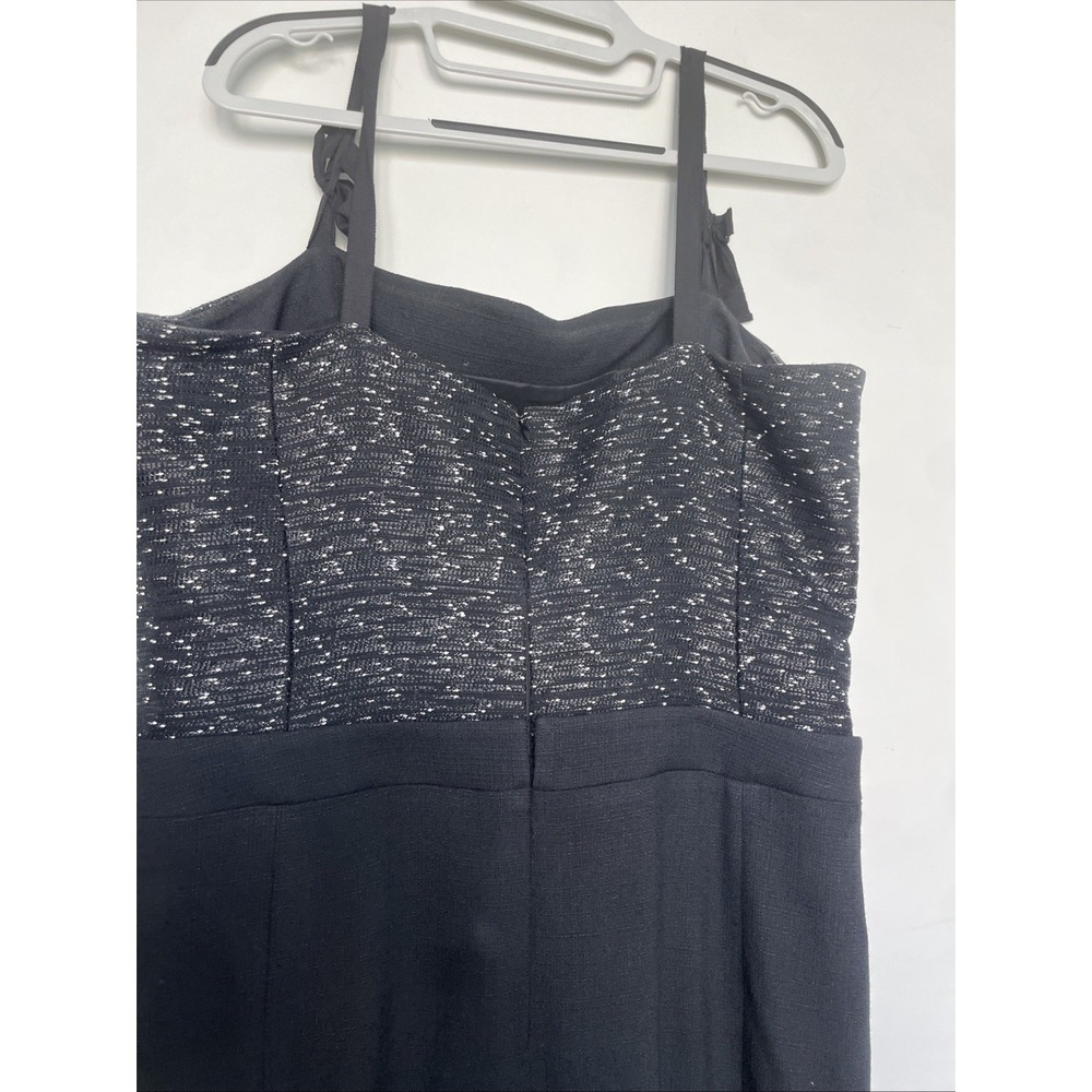 Escada Tweed Dress Midi Black Size 40 - Picture 6 of 8
